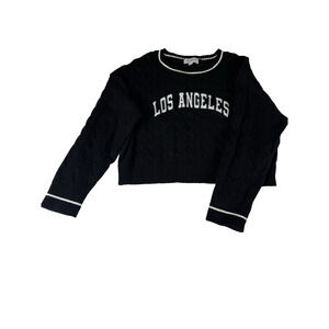Faded Rose Jounior sweater Small Black White Los Angeles
